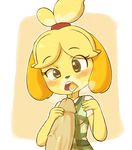  &lt;3 &lt;3_eyes 2017 4_fingers animal_crossing anthro breath brown_eyes brown_nose canine clothed clothing dog duo erection eyelashes female fur hand_on_penis holding_penis human human_on_anthro humanoid_penis interspecies isabelle_(animal_crossing) male male/female mammal multicolored_fur nintendo open_mouth penis precum saliva saliva_string shaking shih_tzu solo_focus spikedmauler sweat tan_fur tan_hair teeth tongue tongue_out trembling vein video_games white_fur yellow_fur 