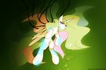  bubble equine fan_character feathered_wings feathers featureless_crotch female feral green_hair hair hooves horn mammal my_little_pony nude queenbloodysky solo underwater water winged_unicorn wings 