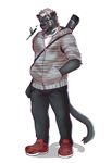  anthro clothed clothing dingding_(artist) feline fur hair hands_in_pockets looking_at_viewer male mammal solo standing 