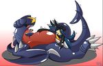  drgnalexia garchomp lucario nintendo pokemon 