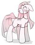  clothed clothing equine female feral friendship_is_magic hair hooves long_hair mammal my_little_pony pink_theme pinkie_pie_(mlp) queenbloodysky simple_background solo standing white_background 