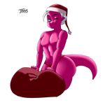  christmas clothing hat holidays jakkmau5art looking_at_viewer male nipples santa_hat smile solo standing underwear unknown_species wide_hips 