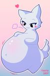  &lt;3 :3 ambiguous_gender belly big_belly blush cute feline fur mammal obese overweight simple_background siro slightly_chubby solo solo_focus standing toot6 vore 