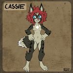  anthro cassie claws cub cute hair kemono model_sheet punishedkom red_hair smile smol young 
