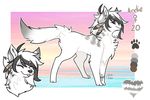  andogg canine female feral fur hair looking_at_viewer mammal model_sheet smile solo standing tongue tongue_out 