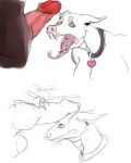  anthro ball_python balls begging canine collar doberman dog domination duo erection fangs female forked_tongue hybrid hypnosis kirk_(paint) knot mammal mind_control paint_(artist) penis precum speech_bubble submissive teasing tongue 