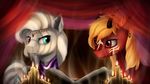  blonde_hair book ear_piercing equine eyelashes fan_character female feral hair heterochromia horn l1nkoln male mammal my_little_pony piercing red_eyes white_hair zebra 