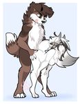  andogg anthro bent_over breasts canine duo featureless_breasts female licking licking_lips male male/female mammal nude saliva sex standing tongue tongue_out 