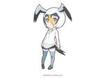  :| arms_at_sides bird_tail bird_wings black_skirt blue_hair blush chibi closed_mouth collared_shirt copyright_name dot_nose expressionless eyelashes full_body gradient_hair grey_footwear grey_legwear hair_between_eyes head_wings kemono_friends loafers long_sleeves looking_at_viewer masked_booby_(kemono_friends) multicolored multicolored_clothes multicolored_hair multicolored_skirt necktie official_art orange_eyes orange_hair pantyhose pantyhose_under_shorts pleated_skirt shirt shoes short_hair shorts shorts_under_skirt simple_background skirt sleeve_cuffs solo standing sweater tail white_background white_hair white_shirt white_shorts white_skirt white_sweater wing_collar wings yoshizaki_mine 