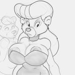 2017 anthro areola bear big_breasts breasts cleavage clothed clothing disney erect_nipples exwolf85 female mammal mature_female nipples rebecca_cunningham talespin 