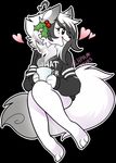  &lt;3 andogg anthro black_background canine clothed clothing cup female fur hair mammal open_mouth simple_background smile solo 