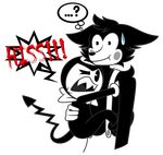 2017 anthro bendy bendy_and_the_ink_machine black_body black_fur boris bow_tie canine clothing demon fur gloves l8andraw87 male mammal overalls teeth wolf 