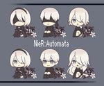  chibi dress nier_automata thighhighs tsubu_aya yorha_no.2_type_b yorha_no._9_type_s yorha_type_a_no._2 