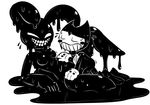  bendy bendy_and_the_ink_machine black_body bow_tie breasts crossgender demon female humanoid ink lagomorph male male/female mammal shadow_bonnie_(fnaf) smile unnecessaryfansmut 