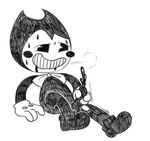  bendy bendy_and_the_ink_machine black_body bow_tie cum demon humanoid masturbation penis unnecessaryfansmut 