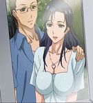  1girl animated blue_eyes blue_hair breast_grab breasts cheating erect_nipples grope large_breasts long_hair 