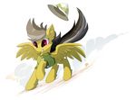  clothed clothing daring_do_(mlp) equine feathered_wings feathers female feral friendship_is_magic grey_hair hair hioshiru hooves mammal my_little_pony pegasus simple_background solo white_background wings 