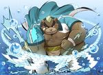  ashigara bear kinoshita-jiroh male mammal obese overweight overweight_male tokyo_afterschool_summoners water 