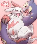  anal anal_penetration blush chubby claws cum cum_inside dripping duo eye_contact forked_tongue gay hemipenes hindpaw male messy multi_cock nintendo overweight paws penetration penis pok&#233;mon pokemon reptile risuou saliva scalie seviper snake sweat tongue tongue_out video_games zangoose 