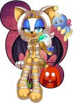  anthro bat big_breasts blush breasts chao echidna egyptian female fivey half-closed_eyes knuckles_the_echidna male mammal monotreme rouge_the_bat smile sonic_(series) video_games 