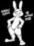  baron_puddin_paws dialogue disney female judy_hopps lagomorph mammal nude pussy rabbit solo standing zootopia 