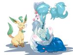  blush dlrowdog eeveelution leafeon nintendo open_mouth pok&eacute;mon primarina tail_vore tongue tongue_out vaporeon video_games vore 