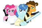  blue_eyes blue_hair brown_hair cheese_sandwich_(mlp) clothed clothing crazynutbob_(artist) crossover earth_pony equine female feral friendship_is_magic fur green_eyes group gun hair han_solo holding_object holding_weapon horn horse jedi leia_organa lightsaber luke_skywalker male mammal melee_weapon my_little_pony party_favor_(mlp) pink_hair pinkie_pie_(mlp) pony ranged_weapon simple_background star_wars sword unicorn weapon 