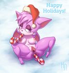  anal anal_penetration anthro anus breasts butt candy candy_cane christmas female food fur hat holidays hotneon looking_at_viewer mammal nipples nude orchid_(hotneon) penetration presenting pussy santa_hat simple_background solo spreading teasing 