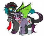  blush changeling cosplay costume dragon equine fan_character fangs feral friendship_is_magic horn horse hybrid jolliapplegirl male mammal mask my_little_pony olive_branch pony red_eyes simple_background teeth unicorn white_background 