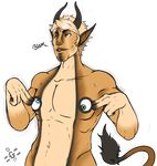  alpha_channel dannyg demon hair horn humanoid male nipples open_mouth simple_background smile solo transparent_background 