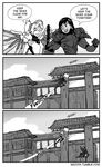  3koma bonk comic english failure flying gameplay_mechanics greyscale highres in_the_face maojin md5_mismatch mercy_(overwatch) monochrome multiple_girls overwatch pharah_(overwatch) stitched third-party_edit truth watermark web_address 