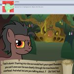  animated bitterplaguerat building bush earth_pony equine forest horse house loki_(bitterplaguerat) mammal my_little_pony pony potion solo text tree yellow_eyes 