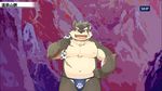  canine dog kinoshita-jiroh male mammal moritaka nipples overweight overweight_male solo tokyo_afterschool_summoners 