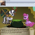  berry_punch_(mlp) bitterplaguerat climbing earth_pony equine friendship_is_magic horse ill kettle loki_(bitterplaguerat) mammal mask my_little_pony pony potion text window yellow_eyes zecora_(mlp) 