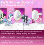  clothed clothing collar crossdressing equine fall_from_grace fan_character friendship_is_magic girly killian_joy legwear male male/male mammal my_little_pony oc:frost_bright oc:pony_keith panties penis skirt socks stockings story thunder_lane underwear 