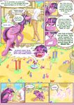  2017 absurd_res alcor90 angry anon blush bonbon_(mlp) bulk_biceps_(mlp) clothed clothing comic cutie_mark dialogue english_text equine eyes_closed feathered_wings feathers female feral friendship_is_magic glowing hair hi_res hooves horn human magic mammal my_little_pony open_mouth outside text twilight_sparkle_(mlp) underhoof winged_unicorn wings 