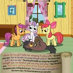  apple apple_bloom_(mlp) apple_tree bitterplaguerat cloud comic dialogue discord_(mlp) earth_pony english_text equine food friendship_is_magic fruit horn horse loki_(bitterplaguerat) mammal my_little_pony pegasus pony scootaloo_(mlp) sweetie_belle_(mlp) text unicorn wings 