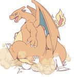  anon charizard dragon duo facesitting fart fart_fetish male nintendo open_mouth orange_skin pok&eacute;mon scalie sitting size_difference smelly unknown_artist video_games 