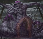  2017 4_fingers absurd_res alien amalgamate_(themefinland) ambiguous_gender assimilation detailed_background digital_media_(artwork) dragon duo forced goo_creature helpless hi_res horn inside long_tongue male mind_control naga nude open_mouth purple_eyes purple_skin raining red_scales reptile scales scalie sequence snake tentacle_monster tentacles themefinland tongue webbed_hands 