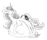  belly big_belly cutie_mark equine feral friendship_is_magic horn mammal my_little_pony omny87 oral_vore pencil_(disambiguation) princess_luna_(mlp) sketch soft_vore unicorn vore winged_unicorn wings 