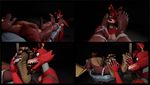  3d_artwork bdsm bondage bound claws domination feet five_nights_at_freddy foot_fetish foxy hawkvally licking paws slave tickling toes tongue tongue_out 
