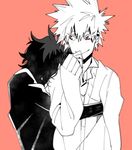  2boys bakugou_katsuki blush boku_no_hero_academia holding_close hug male_focus midoriya_izuku multiple_boys short_hair 