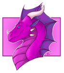  2016 blue_eyes bust_(disambiguation) digital_media_(artwork) drac dragon feral horn male selaena simple_background solo 