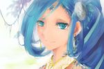  1girl blue_eyes blue_hair dana_(ys) earrings hair_ornament ponytail smile ys ys_viii_lacrimosa_of_dana 