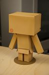  box cardboard_box danboo figure full_body minimized photo revoltech standing yotsubato! 
