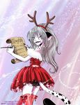 animal_humanoid bow cat cat_humanoid christmas clothed clothing costume feline female grey_hair hair holidays humanoid legwear leopard long_hair looking_at_viewer mammal naveed_catlos panties pascalle_lepas pinup pose red_eyes snow_leopard stockings underwear upskirt zap_in_space_comic 