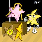  3pac carls_jr crossover mascots misstar paper_mario pokemon ristar staryu super_mario_bros. 