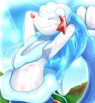  artist_request eyes_closed furry pokemon primarina smiel 