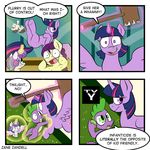  2017 comic cutie_mark dialogue dragon english_text equine feathered_wings feathers female feral flurry_heart_(mlp) flying friendship_is_magic group hair hammer horn inside leafrunnerk magic male mammal multicolored_hair my_little_pony spike_(mlp) spoiler text tools twilight_sparkle_(mlp) winged_unicorn wings young 