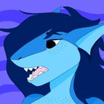  2017 anthro female fish hair mammal marine neila_(character) open_mouth shark simple_background teeth tongue xenon_(artist) 